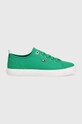 Кеди Tommy Hilfiger VULC CANVAS SNEAKER FW0FW08063 зелений SS24