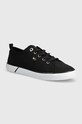 Кеди Tommy Hilfiger VULC CANVAS SNEAKER пласка чорний FW0FW08063