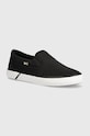Tenisky Tommy Hilfiger VULC CANVAS slip on čierna FW0FW08065