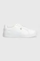 λευκό Δερμάτινα αθλητικά παπούτσια Tommy Hilfiger FLAG COURT SNEAKER Γυναικεία