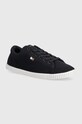 Tommy Hilfiger sneakersy FLAG LACE UP SNEAKER KNIT płaska granatowy FW0FW08074