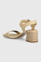 Obuwie Tommy Hilfiger sandały BLOCK MID HEEL SANDAL FW0FW08075 beżowy