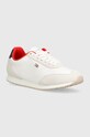 Кроссовки Tommy Hilfiger FLAG HERITAGE RUNNER замш белый FW0FW08077
