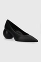 Kožené lodičky Weekend Max Mara Jock 2415521074600.BLACK černá SS24