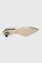 Weekend Max Mara czółenka skórzane Gallico 2415521094600.SILVER srebrny