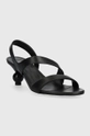 Кожаные сандалии Weekend Max Mara Zigano 2415521015600.BLACK чёрный SS24