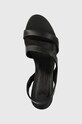 Weekend Max Mara sandały skórzane Zigano czarny 2415521015600.BLACK