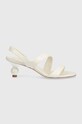 Weekend Max Mara sandale de piele Zigano 2415521015600.IVORY bej SS24