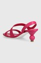 Încălțăminte Weekend Max Mara sandale de piele Zigano 2415521015600.FUCHSIA roz