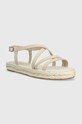 Weekend Max Mara sandały skórzane Pilard2 2415521135670.IVORY beżowy SS24