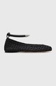 Weekend Max Mara baleriny skórzane Assunta 2415521215600.BLACK czarny SS24