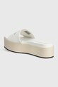 Obuwie Calvin Klein Jeans klapki FLATFORM SANDAL MET YW0YW01036 biały