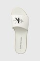 Calvin Klein Jeans klapki FLATFORM SANDAL MET biały YW0YW01036