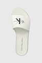 Šľapky Calvin Klein Jeans FLATFORM SANDAL MET biela YW0YW01036