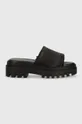 Calvin Klein Jeans papucs TOOTHY COMBAT SANDAL IN DC fekete