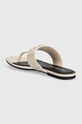 Obuwie Calvin Klein Jeans japonki FLAT SANDAL SLIDE TOEPOST MG MET YW0YW01342 beżowy