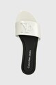 Šľapky Calvin Klein Jeans FLAT SANDAL SLIDE MG MET biela YW0YW01348