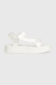 Sandále Calvin Klein Jeans SANDAL VELCRO WEBBING DC YW0YW01353 biela SS24