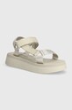 Sandále Calvin Klein Jeans SANDAL VELCRO WEBBING DC platforma béžová YW0YW01353