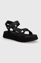 Сандалии Calvin Klein Jeans SANDAL VELCRO WEBBING DC платформа чёрный YW0YW01353