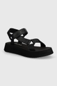 nero Calvin Klein Jeans sandali SANDAL VELCRO WEBBING DC Donna