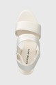 Calvin Klein Jeans sandały WEDGE SANDAL WEBBING IN MR biały YW0YW01360