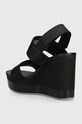 Boty Sandály Calvin Klein Jeans WEDGE SANDAL WEBBING IN MR YW0YW01360 černá