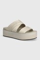Παντόφλες Calvin Klein Jeans FLATFORM SANDAL WEBBING IN MR FLATFORM SANDAL WEBBING IN MR 5-8 cm μπεζ YW0YW01361