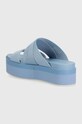 Obuwie Calvin Klein Jeans klapki FLATFORM SANDAL WEBBING IN MR YW0YW01361 niebieski