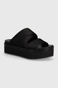 Шльопанці Calvin Klein Jeans FLATFORM SANDAL WEBBING IN MR платформа чорний YW0YW01361