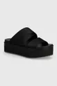 μαύρο Παντόφλες Calvin Klein Jeans FLATFORM SANDAL WEBBING IN MR FLATFORM SANDAL WEBBING IN MR Γυναικεία