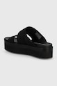 Obuv Šľapky Calvin Klein Jeans FLATFORM SANDAL WEBBING IN MR YW0YW01361 čierna