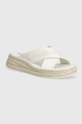 fehér Calvin Klein Jeans papucs SPORTY WEDGE ROPE SANDAL MR Női