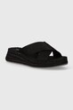Чехли Calvin Klein Jeans SPORTY WEDGE ROPE SANDAL MR скосена платформа черен YW0YW01364