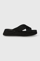 Šľapky Calvin Klein Jeans SPORTY WEDGE ROPE SANDAL MR YW0YW01364 čierna SS24