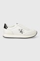Кросівки Calvin Klein Jeans RUNNER LOW LACE MIX ML MET пласка білий YW0YW01370