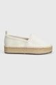 Espadrile Calvin Klein Jeans PLATFORM ESPADRILLE UC bijela