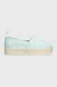 Calvin Klein Jeans espadryle PLATFORM ESPADRILLE ML BTW platforma niebieski YW0YW01378