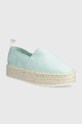 Calvin Klein Jeans espadryle PLATFORM ESPADRILLE ML BTW YW0YW01378 niebieski SS24
