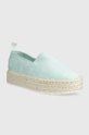 Espadrile Calvin Klein Jeans PLATFORM ESPADRILLE ML BTW modra