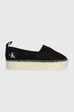 Еспадрилі Calvin Klein Jeans PLATFORM ESPADRILLE ML BTW платформа чорний YW0YW01378