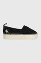 Calvin Klein Jeans espadryle PLATFORM ESPADRILLE ML BTW platforma czarny YW0YW01378