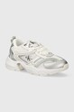 Calvin Klein Jeans sneakersy RETRO TENNIS LOW LACE MH ML MR tekstylny srebrny YW0YW01381