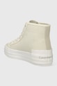 Обувки Високи кецове Calvin Klein Jeans BOLD VULC FLATF MID CS ML BTW YW0YW01392 бежов