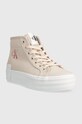 Calvin Klein Jeans tenisi BOLD VULC FLATF MID CS ML BTW YW0YW01392 roz SS24