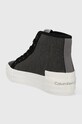 Boty Kecky Calvin Klein Jeans BOLD VULC FLATF MID CS ML BTW YW0YW01392 černá