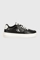 Кожаные кроссовки Calvin Klein Jeans CHUNKY CUPSOLE YW0YW01410 чёрный SS24
