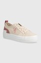 Calvin Klein Jeans tenisówki BOLD VULC FLATF LOW CS ML BTW Planet friendly różowy YW0YW01412