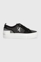 Calvin Klein Jeans tenisówki BOLD VULC FLATF LOW CS ML BTW Planet friendly czarny YW0YW01412