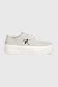 Tenisky Calvin Klein Jeans FLATFORM+ CUPSOLE LOW LACE CS MR YW0YW01420 bílá SS24
